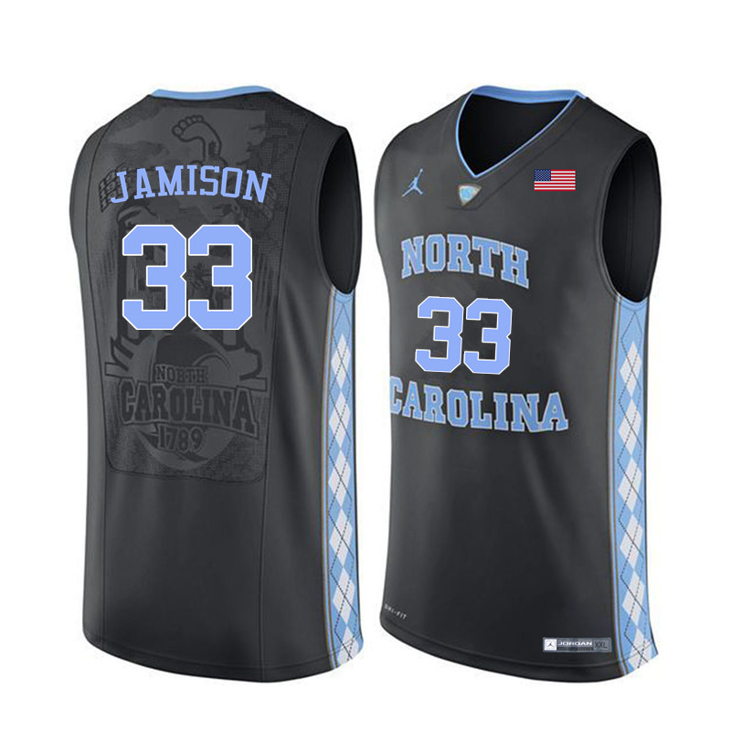 Men North Carolina Tar Heels #33 Antawn Jamison College Basketball Jerseys Sale-Black